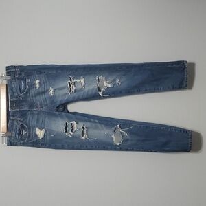 Abercrombie & Fitch jeans women's size 2 blue ripped destroyed holes Grunge